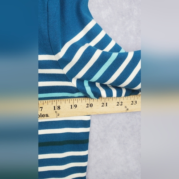 Talbots Authentic Talbots Tee - Slope Stripe Cotton Sweater Women Size M - Picture 9 of 10